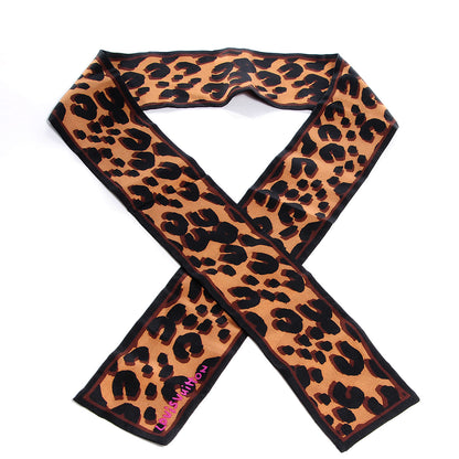 Louis Vuitton Silk Leopard Bandeau Scarf Marron 1 of 6