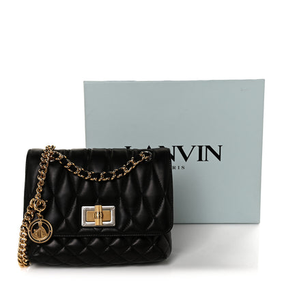 Lanvin Lambskin Quilted Mini Happy Pop Crossbody Black 8 of 8
