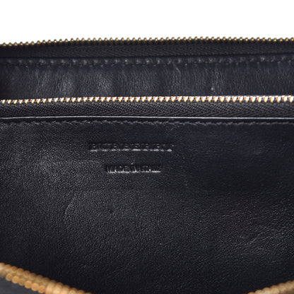 Burberry Calfskin House Check Elmore Zip Around Wallet Black 6 of 6