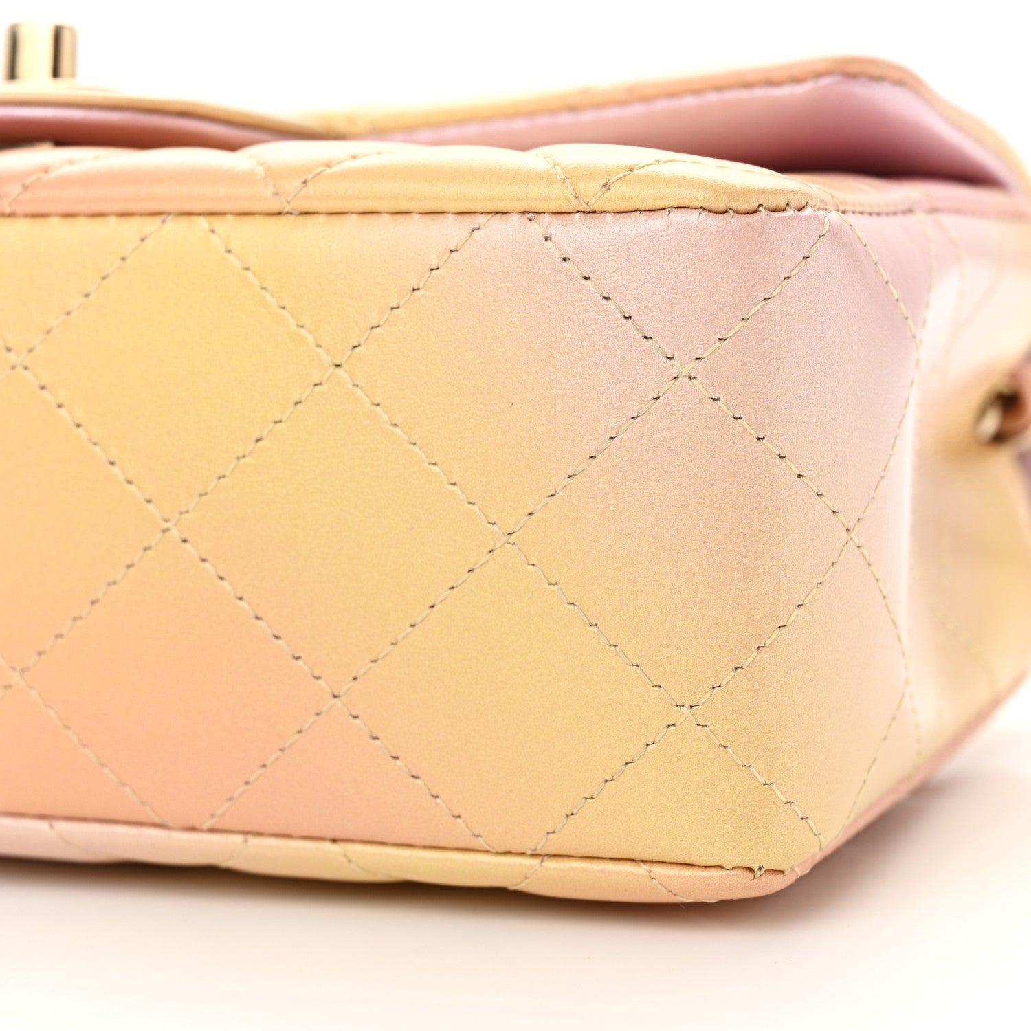 Chanel Lambskin Quilted Tie Dye Ombre Mini Rectangular Flap Yellow Multicolor 11 of 12