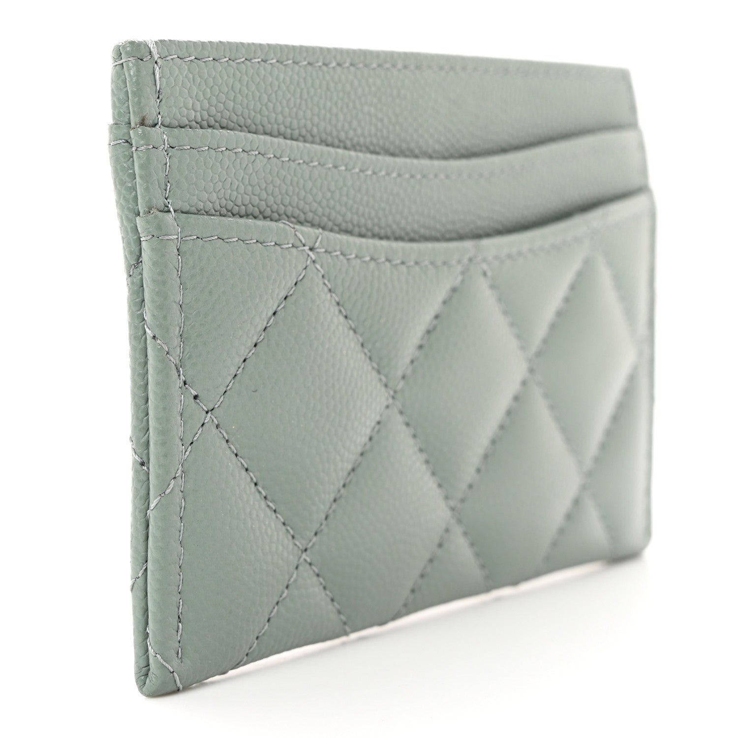 Chanel Caviar Quilted Card Holder Grey 3 of 10