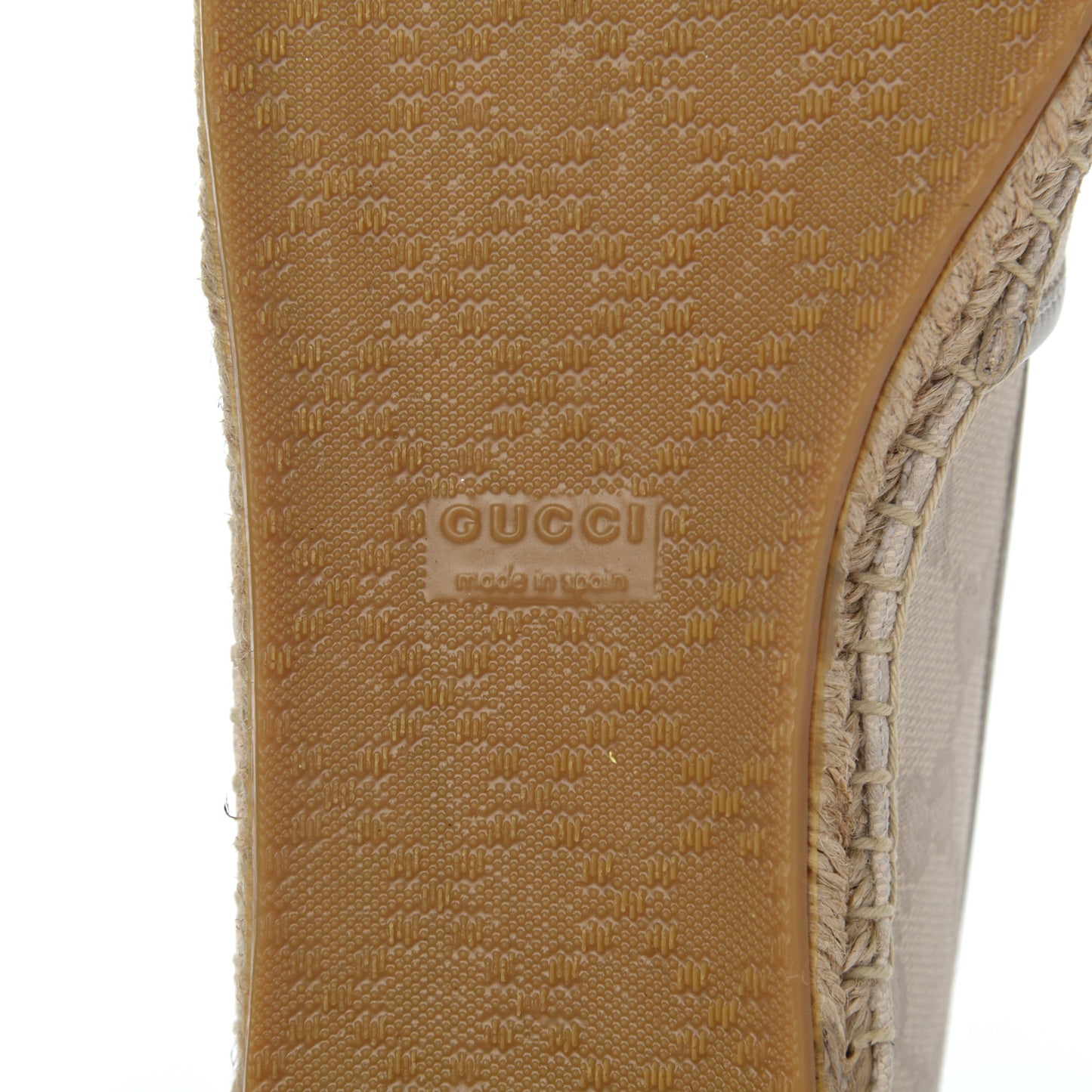 Washed Cotton Miro Soft Calfskin GG Monogram Espadrilles 38.5 White Mystic White