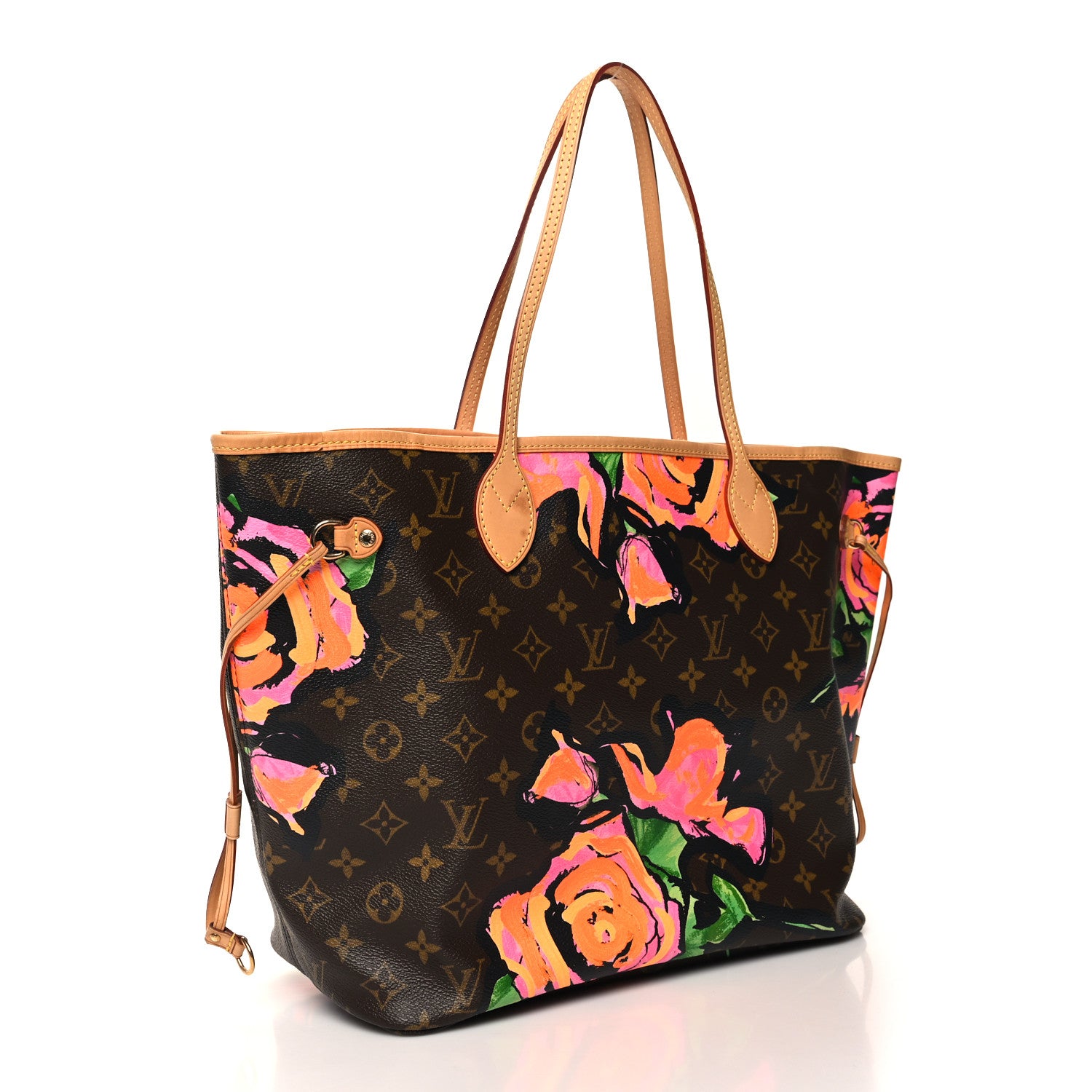 Louis Vuitton Monogram Roses Neverfull MM 3 of 10