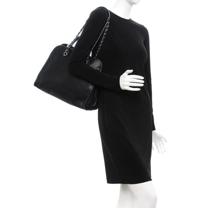 Chanel Calfskin Perforated Up In The Air Tote Black 2 of 11