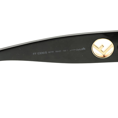 Fendi Acetate F is Fendi Oversized Butterfly Sunglasses FF 0306/S Black 7 of 8