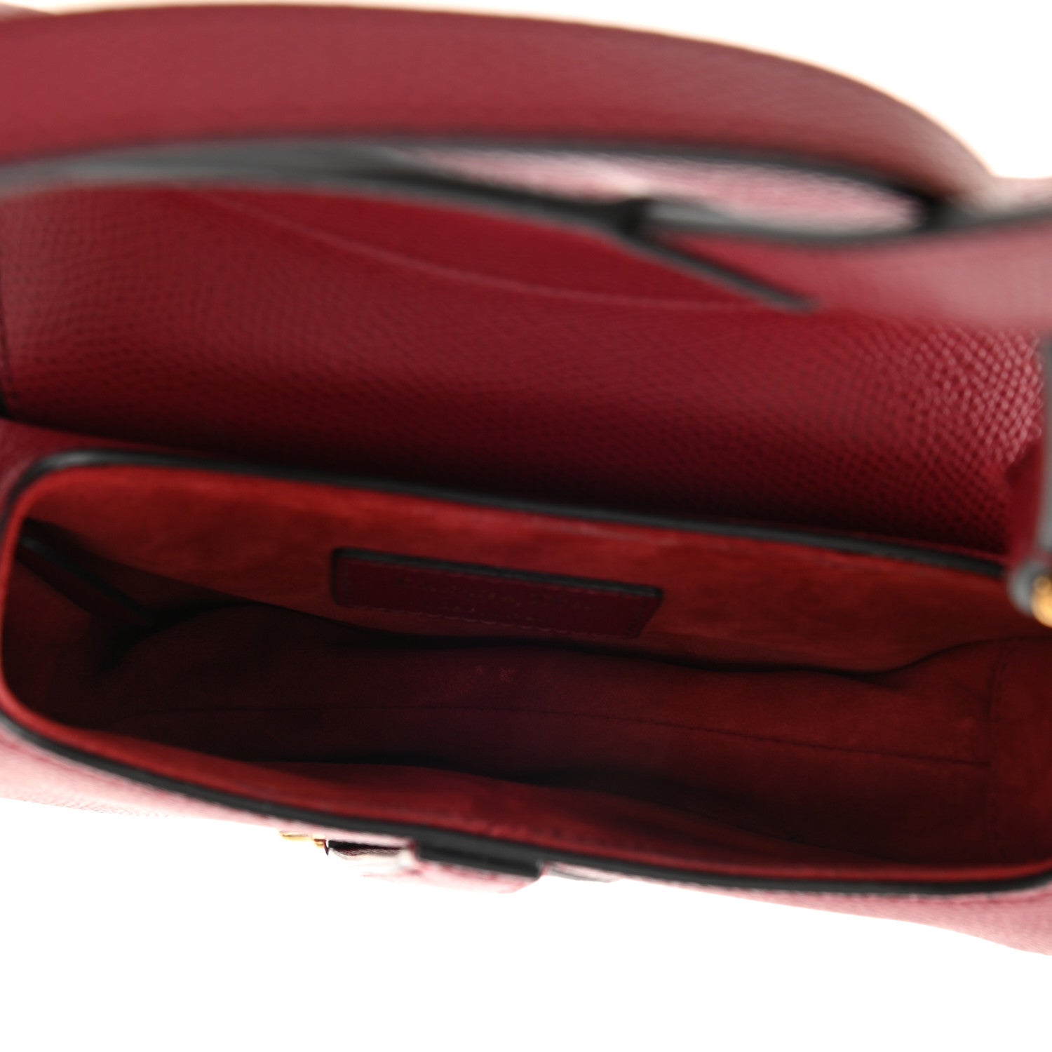 Christian Dior Grained Calfskin Mini Saddle Bag Red 5 of 10