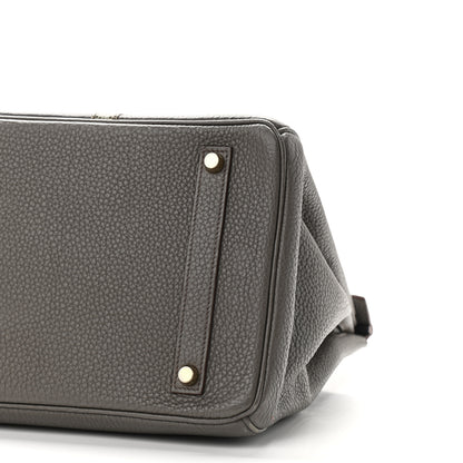Hermes Taurillon Clemence Lizard Club Birkin 35 Etain Graphite 8 of 10