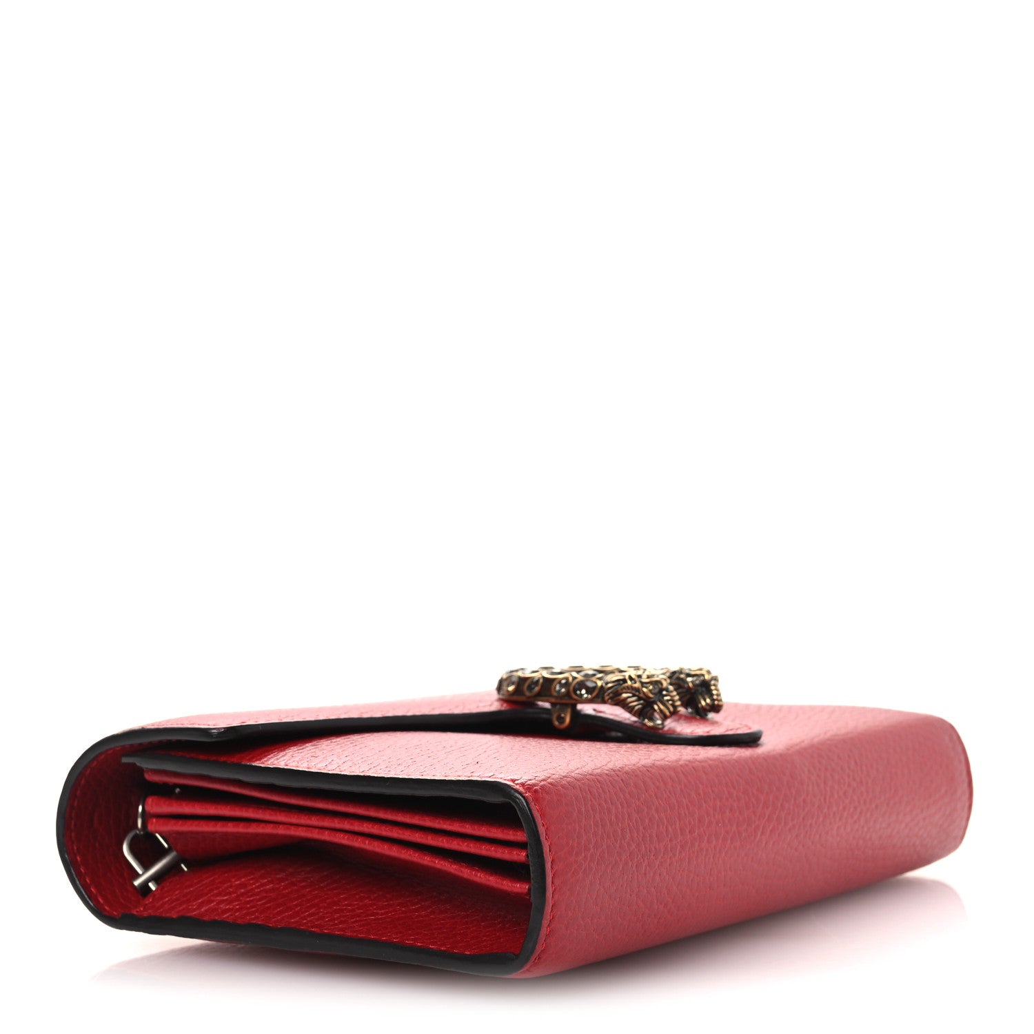 Gucci Calfskin Mini Dionysus Chain Wallet Hibiscus Red 4 of 10
