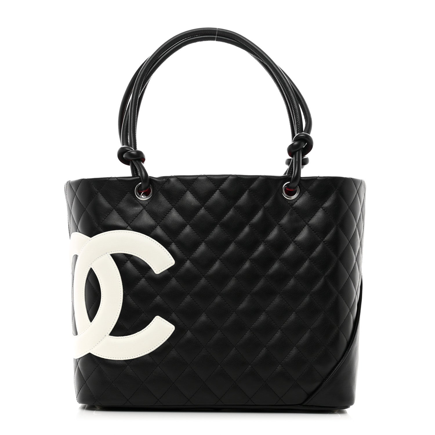 Chanel Calfskin Quilted Large Cambon Tote Black White 1 of 10
