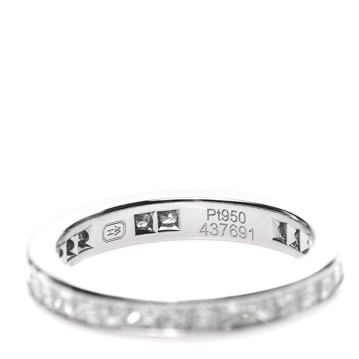 Platinum Diamond Channel Set Princess Wedding Band Ring 53 6.25