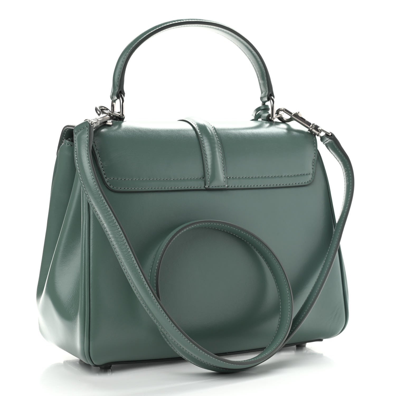 Celine Satinated Calfskin Small 16 Top Handle Bag Celadon 3 of 11