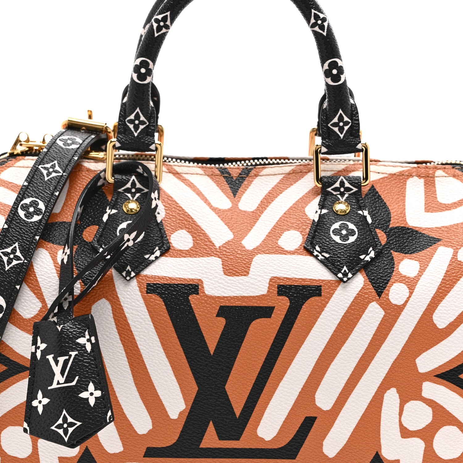 Louis Vuitton Monogram Giant Crafty Speedy Bandouliere 25 Creme Caramel 7 of 9