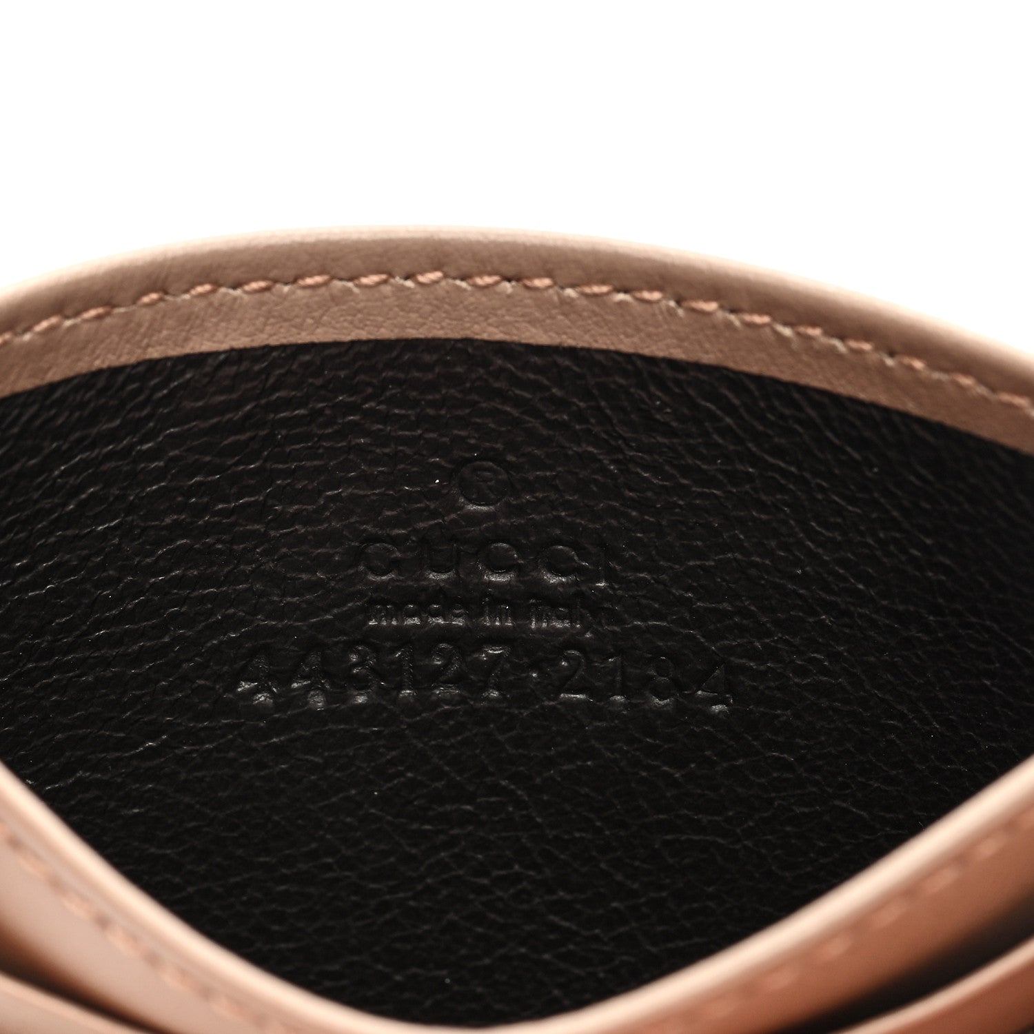 Gucci Calfskin Matelasse GG Marmont Card Holder Porcelain Rose 6 of 6