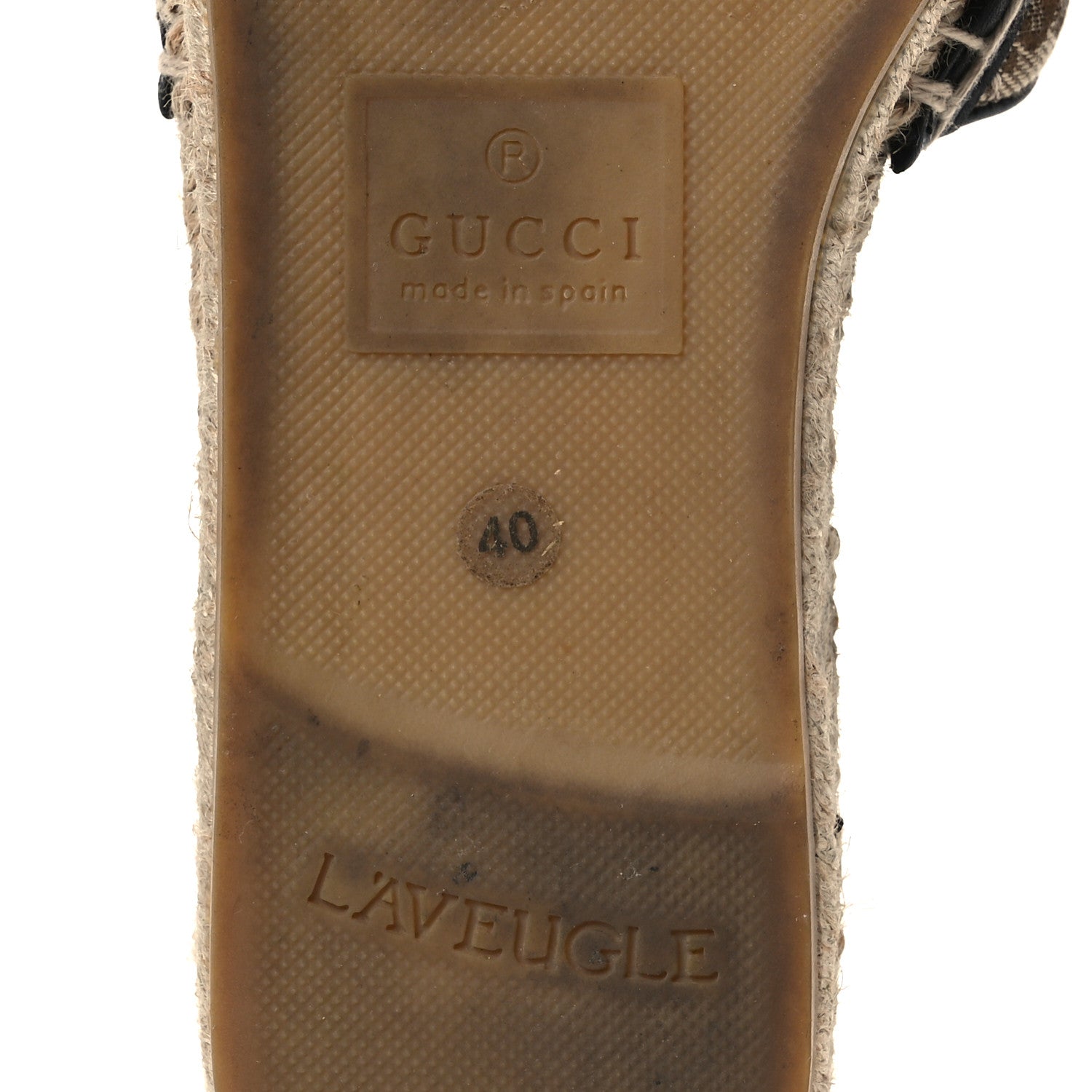 Gucci Monogram Matelasse GG Marmont Espadrille 20mm Slide Sandals 40 Beige Ebony Black 8 of 13
