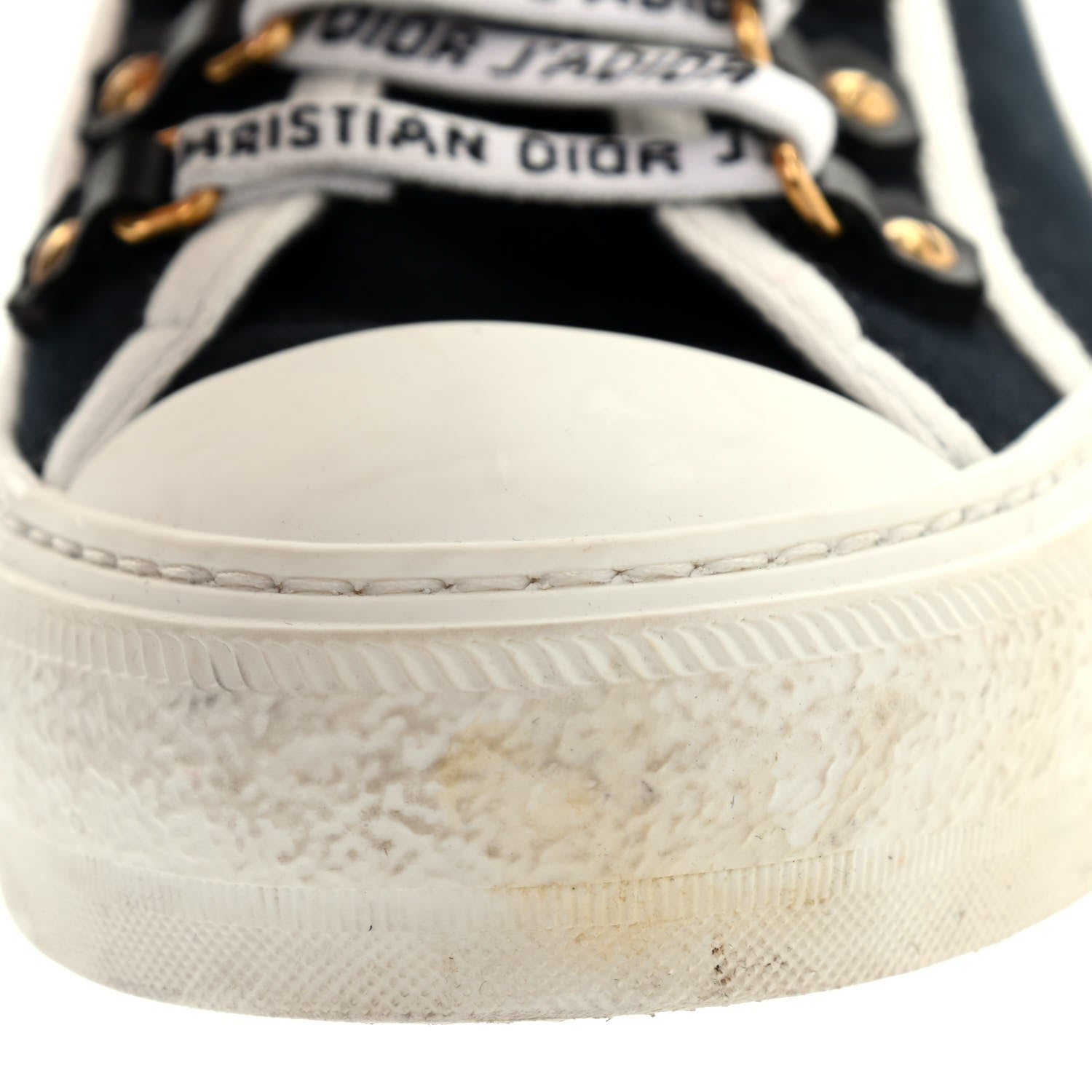 Christian Dior Canvas Womens Walk'n Dior Low Top Sneakers 38 Black 9 of 14