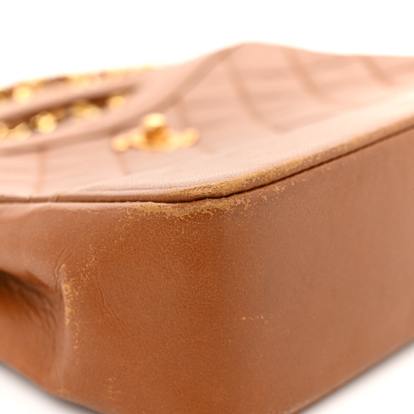 Lambskin Quilted Mini 31 Shopping Bag Brown