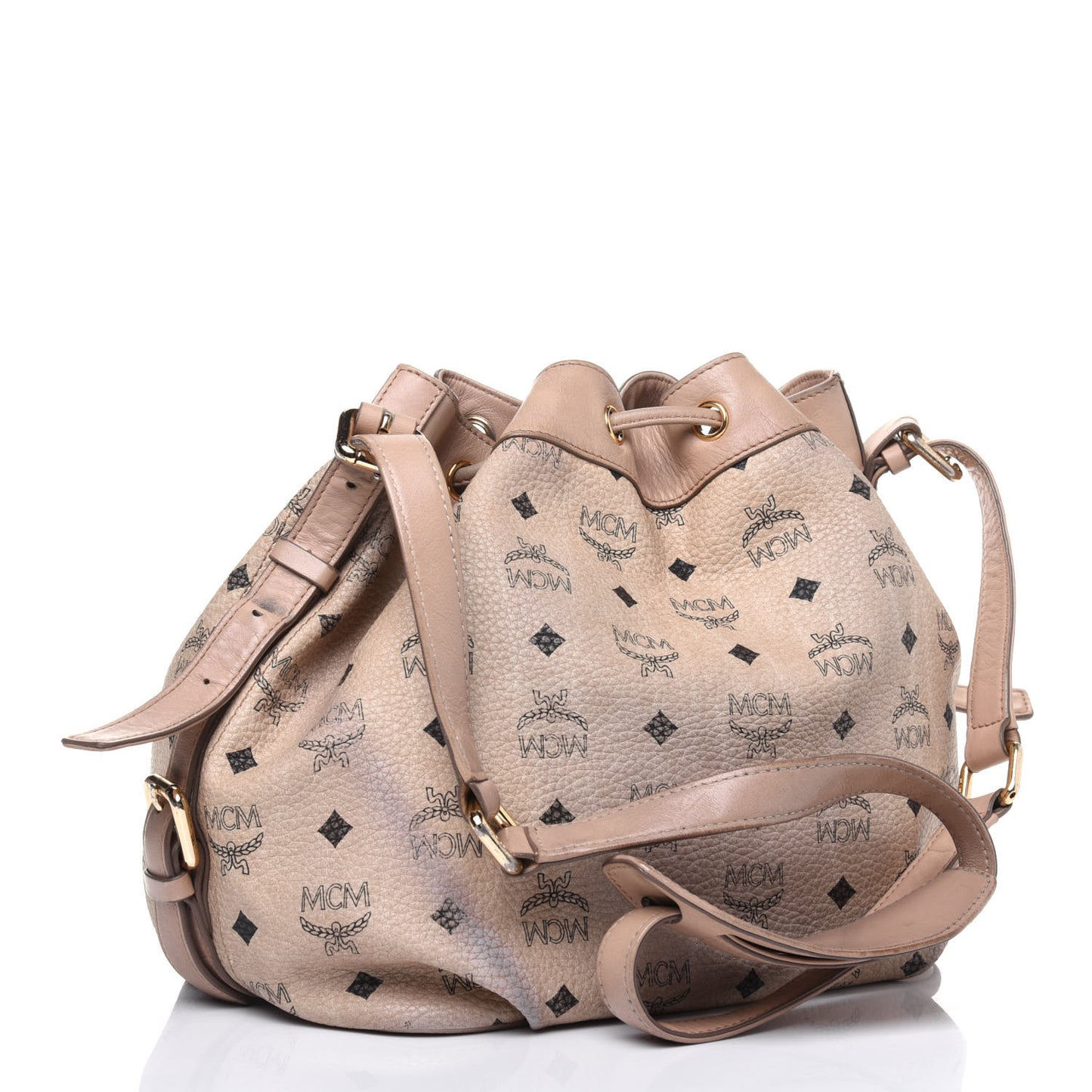 Visetos Essential Drawstring Bucket Bag Beige