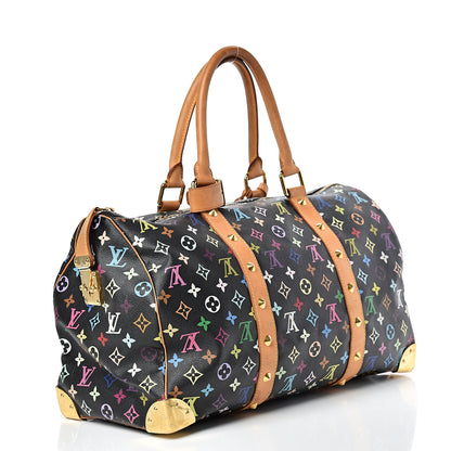 Louis Vuitton Monogram Multicolor Keepall 45 Black 2 of 27