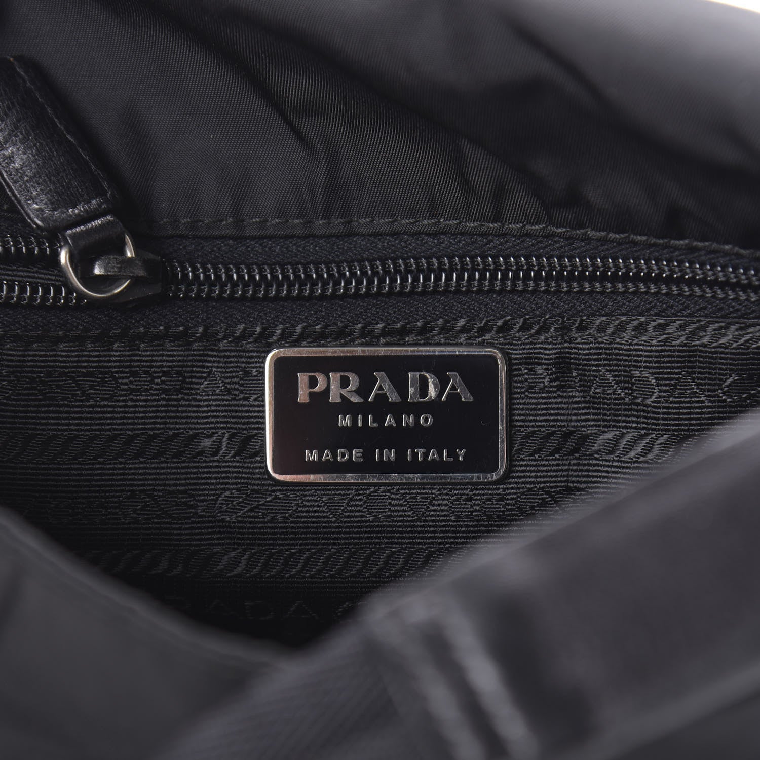 Prada Tessuto Nylon Shoulder Bag Black 8 of 9