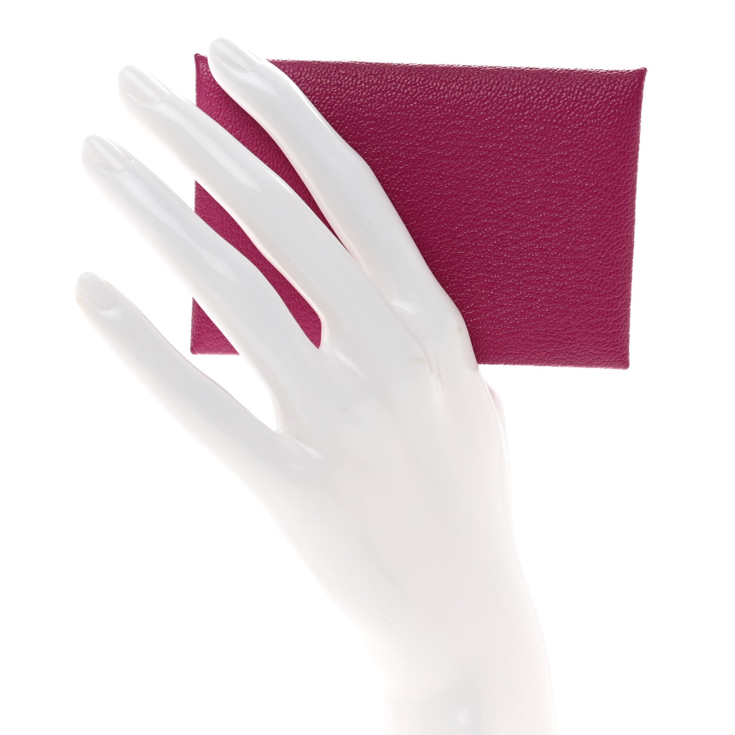 Chevre Mysore Calvi Card Case Rose Pourpre