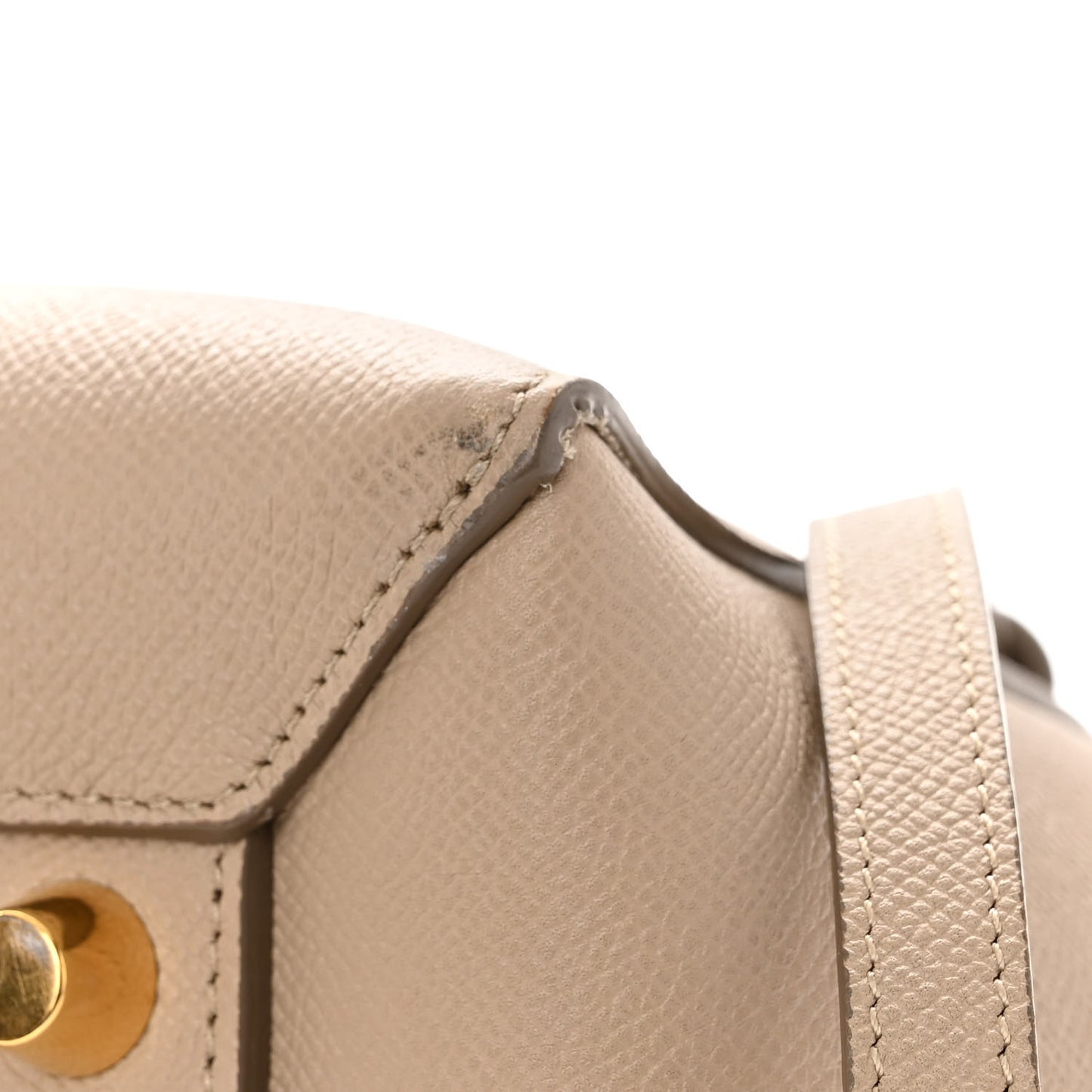 Grained Calfskin Mini Belt Bag Light Taupe