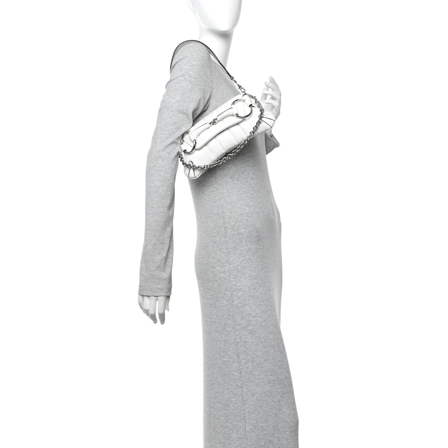Gucci Nappa Vertical Matelasse Small Maxi Horsebit Chain Shoulder