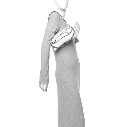 Gucci Nappa Vertical Matelasse Small Maxi Horsebit Chain Shoulder Bag Great White 2 of 12