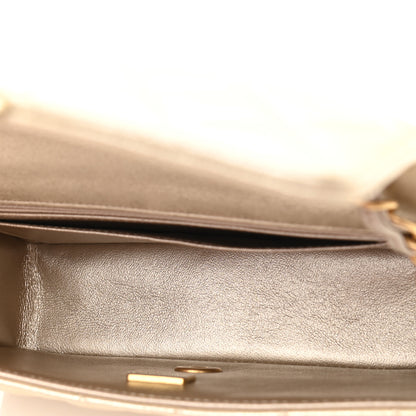 Chanel Metallic Lambskin Quilted Mini Rectangular Flap Gold 5 of 11