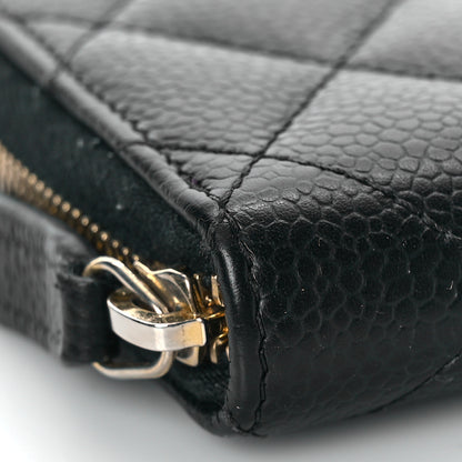 Chanel Caviar Quilted Zip Coin Purse Black 8 of 10