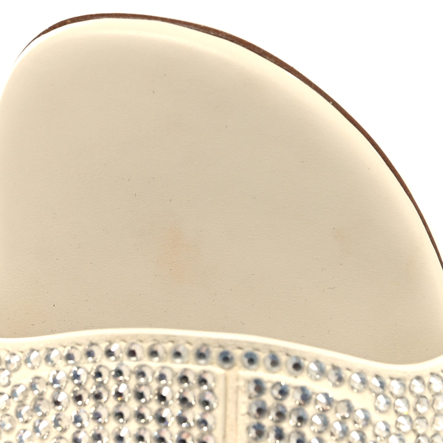 Crystal Calfskin D-Club Mule Sandal 37 White