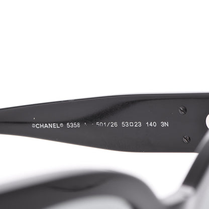 Chanel Acetate Butterfly Signature CC Sunglasses 5358 Black 7 of 8
