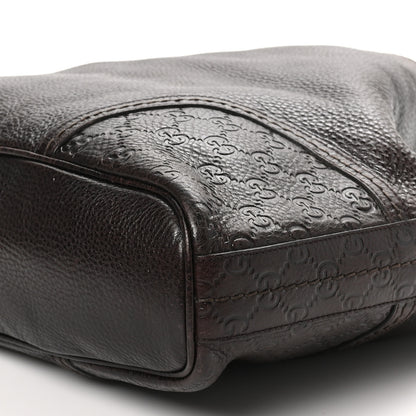Gucci Calfskin Guccissima Trim Large Signoria Hobo Dark Brown 10 of 10