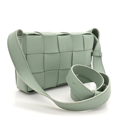 Bottega Veneta Lambskin Maxi Intreccio Small Cassette Crossbody Bag New Sauge 3 of 12
