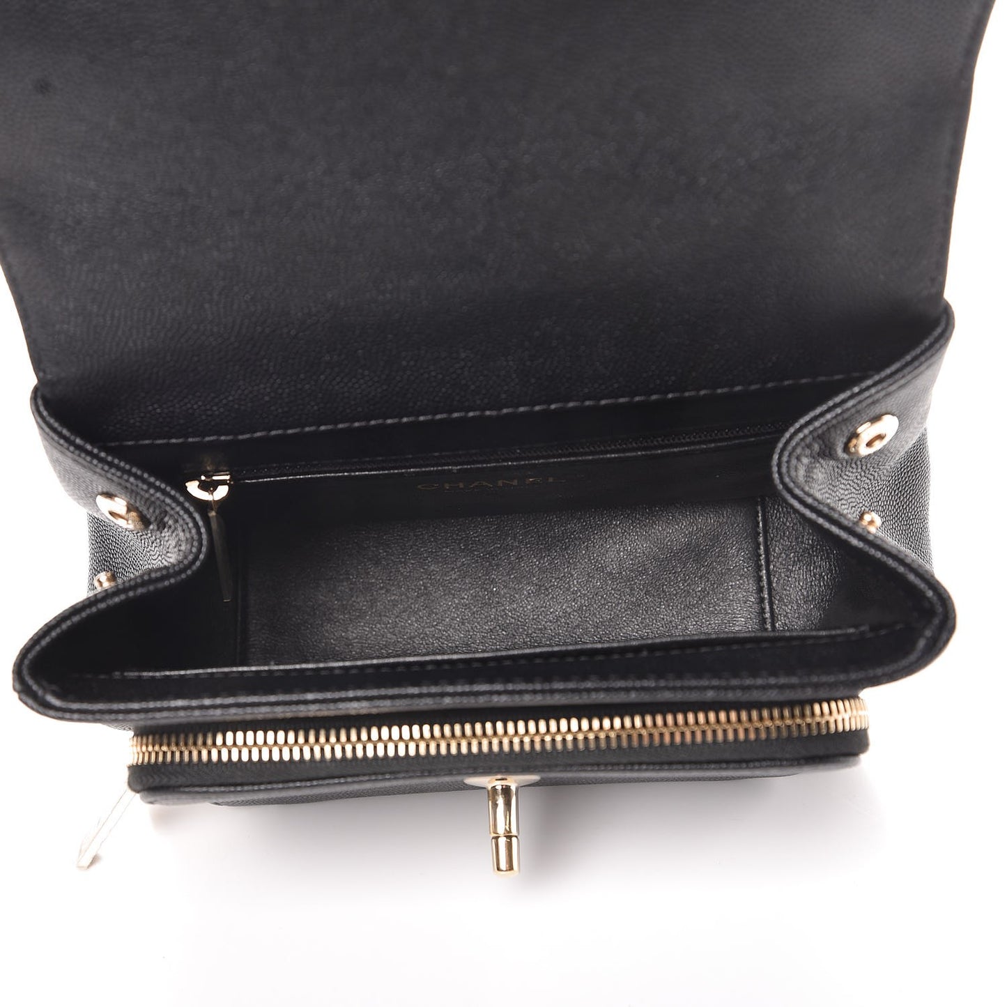 Caviar Quilted Mini Business Affinity Flap Black