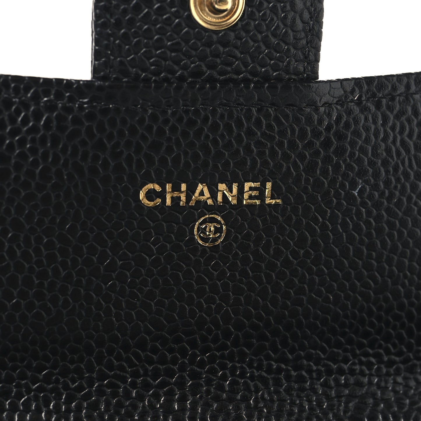 Caviar Quilted Large Gusset Flap Wallet Black