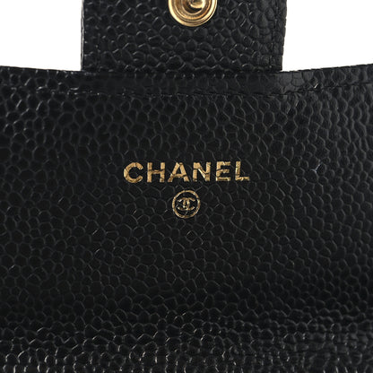 Chanel Caviar Quilted Large Gusset Flap Wallet Black 6 of 8