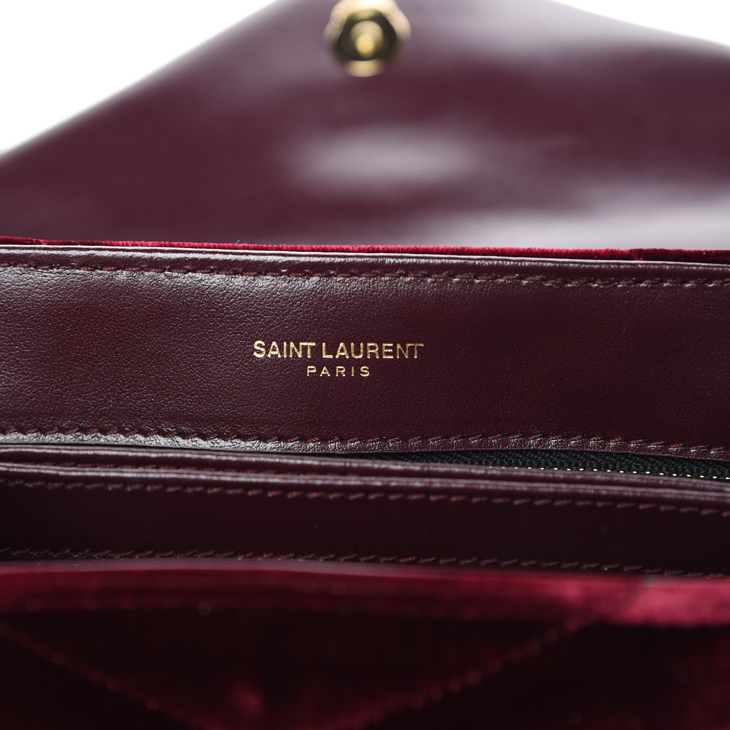 Saint Laurent Velvet Y Quilted Monogram Toy Loulou Crossbody Bag French Burgundy 7 of 15