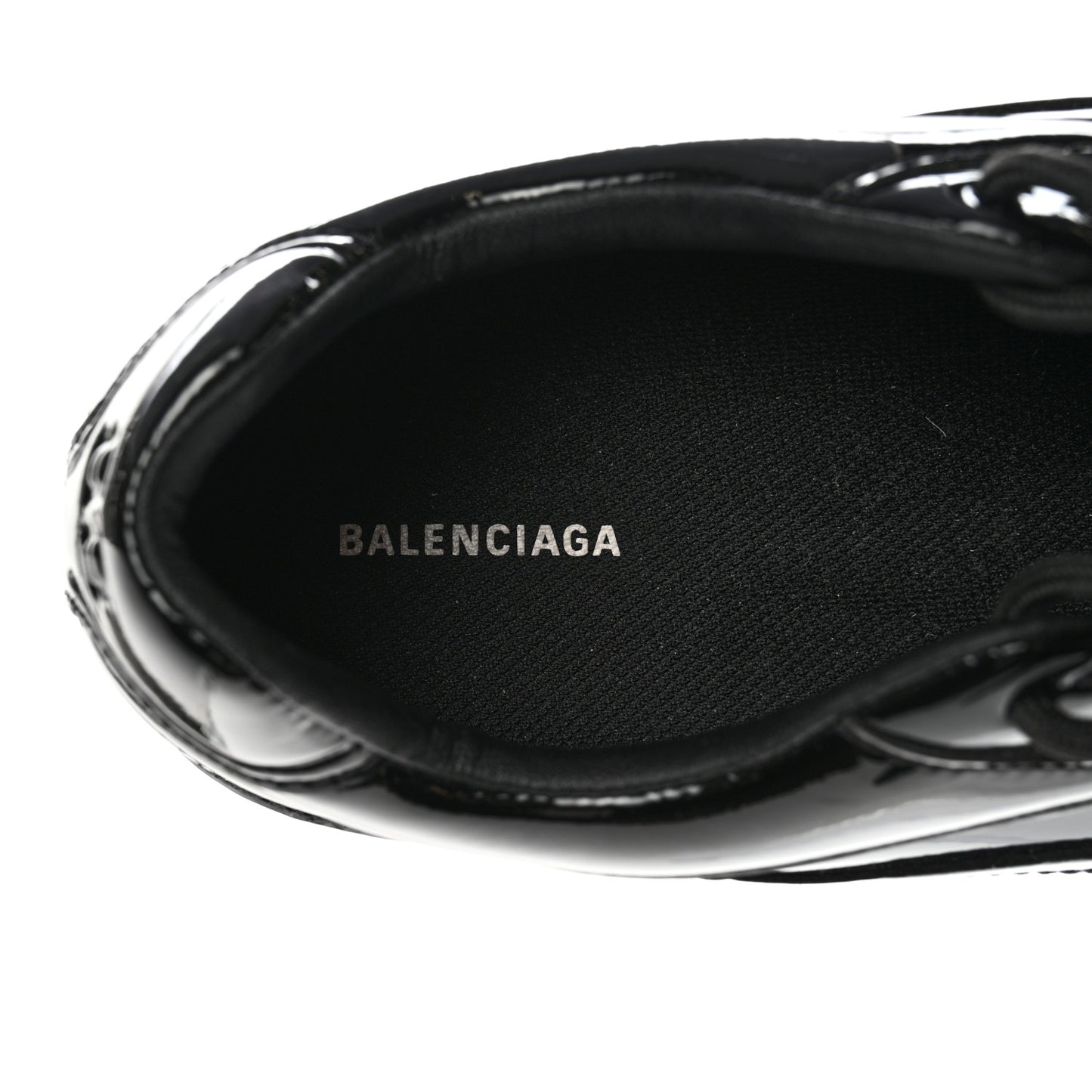 Patent Polyurethane Womens Zen Sneakers 38 Black