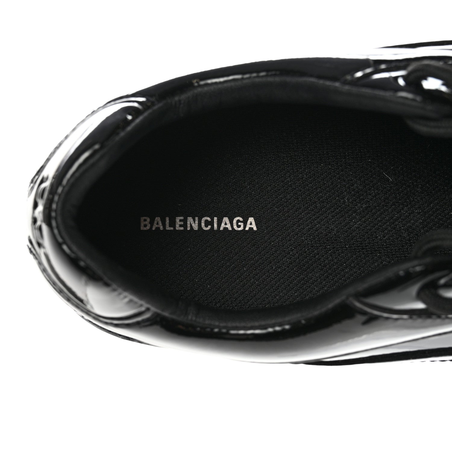Balenciaga Patent Polyurethane Womens Zen Sneakers 38 Black 7 of 8