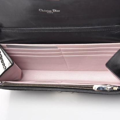 Christian Dior Lambskin Cannage Miss Dior Chain Wallet Black 7 of 12
