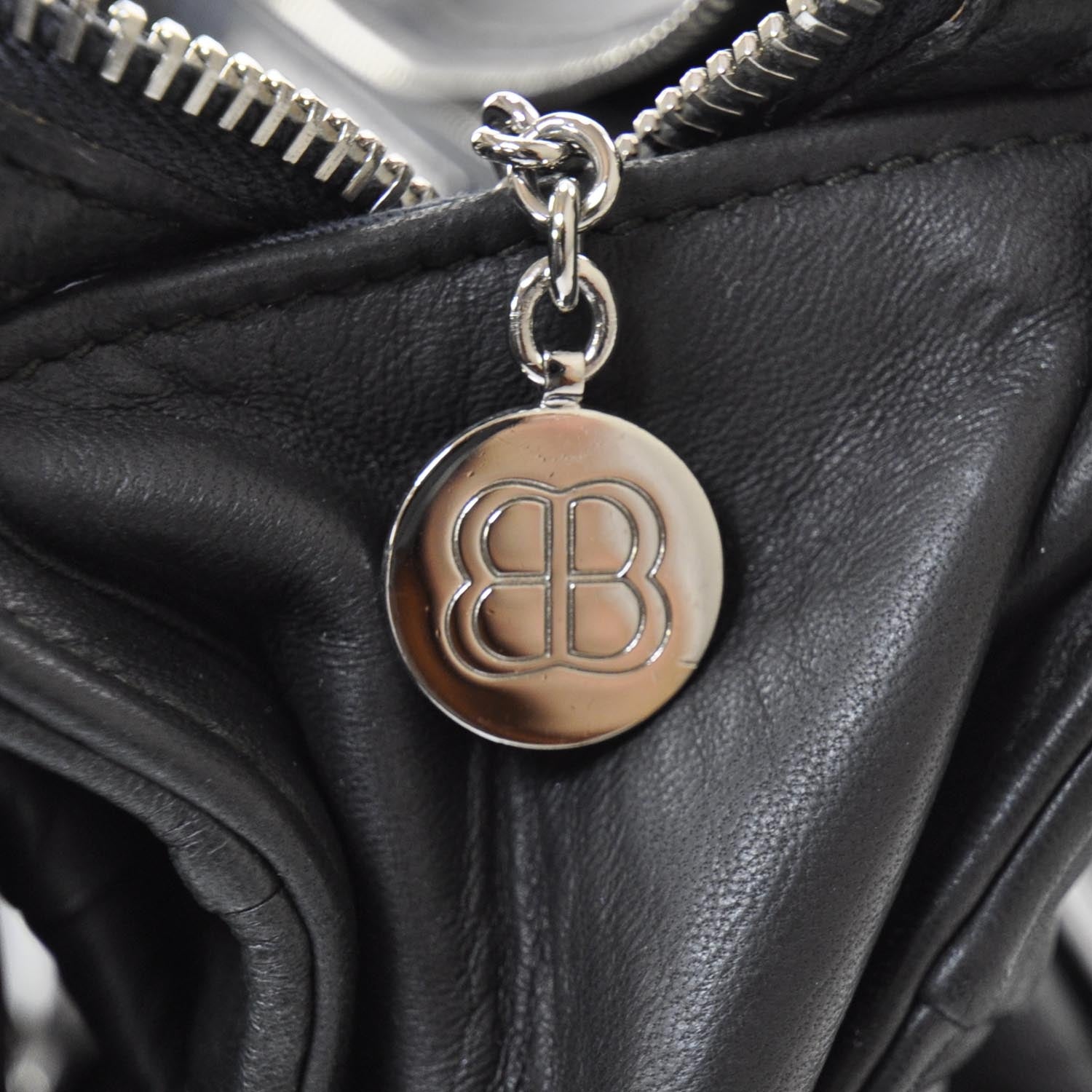 Balenciaga Leather Suede Stingray Cherche Midi Chain Link Bag Black 13 of 13