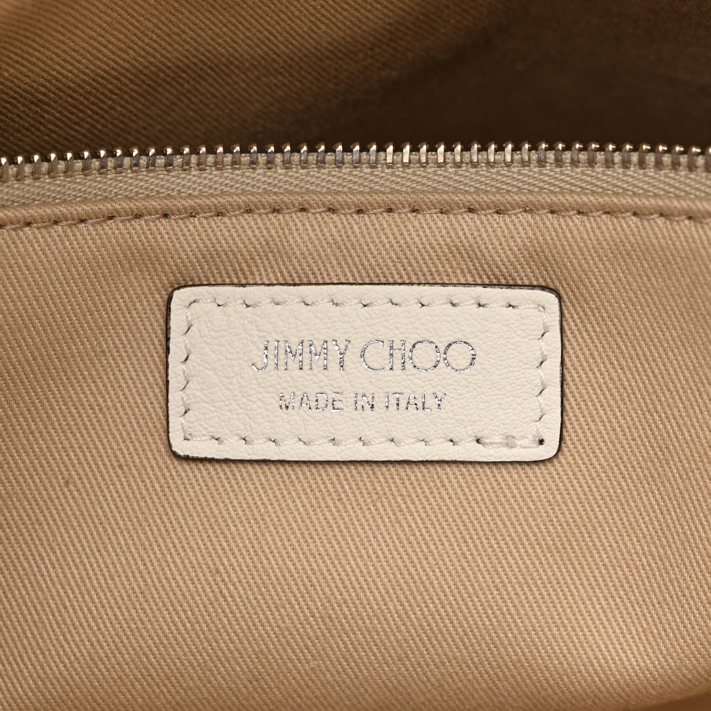 Smooth Calfskin Crystal Embellished Cheri Tote Latte