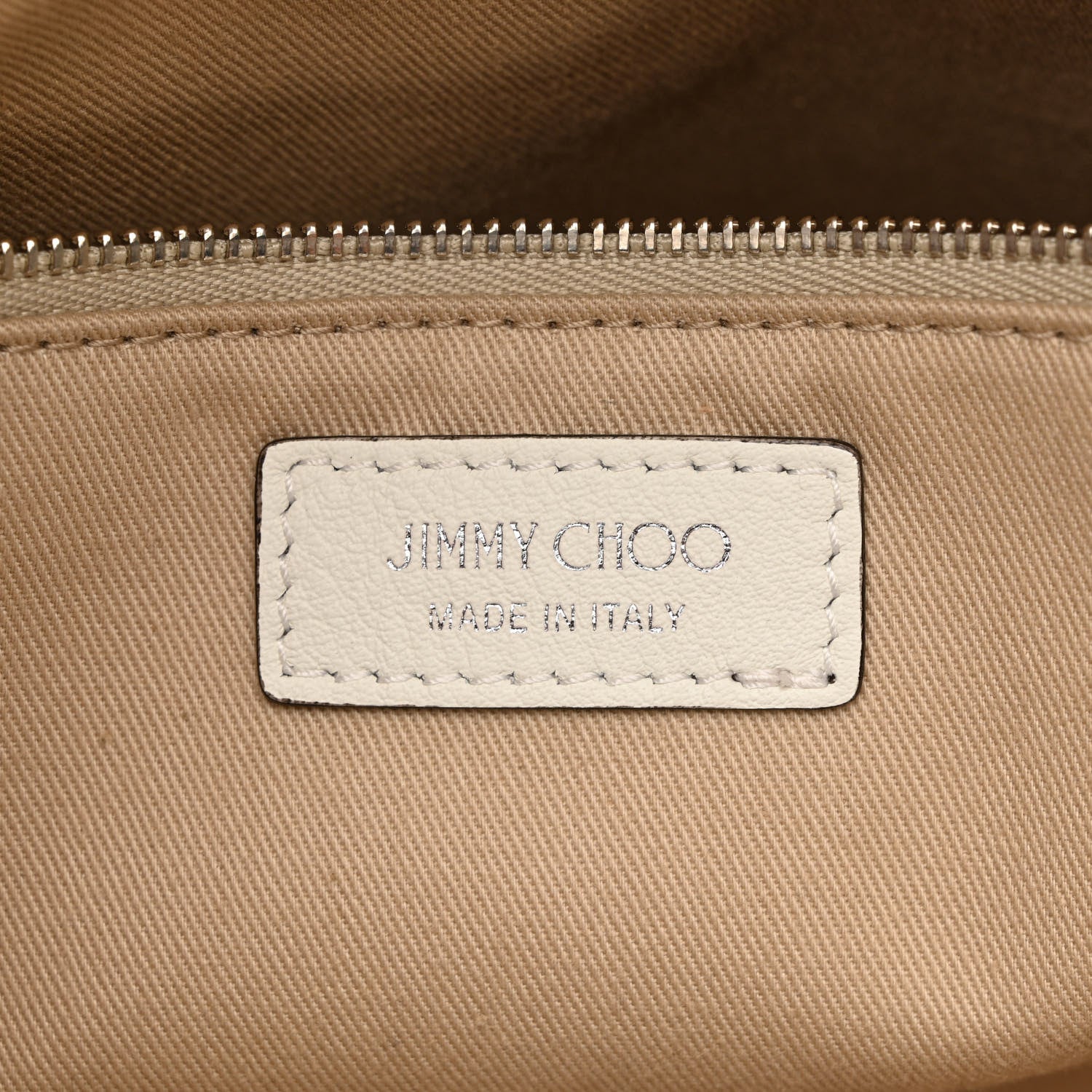 Jimmy Choo Smooth Calfskin Crystal Embellished Cheri Tote Latte 6 of 10