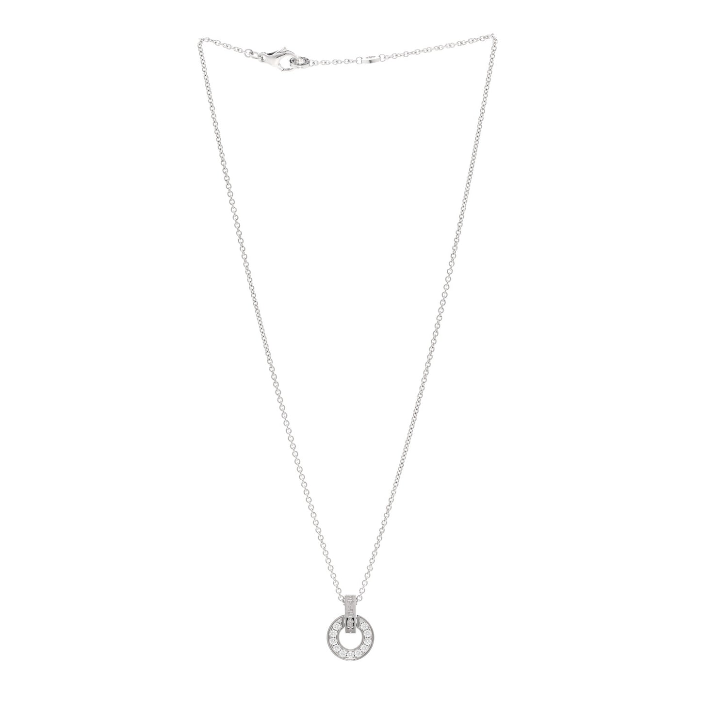 18K White Gold Diamond BVLGARI BVLGARI Pendant Necklace