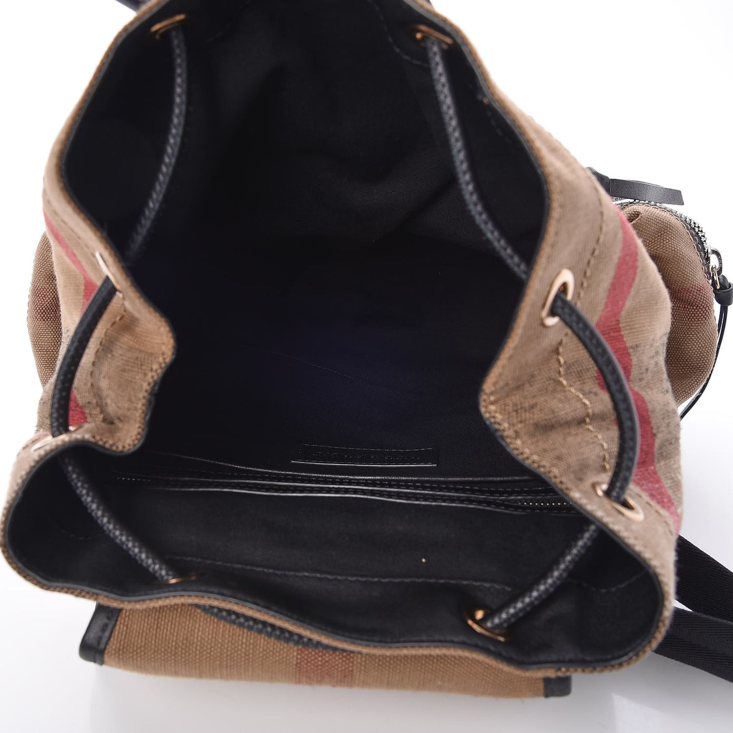 Canvas Mega Check Medium Rucksack Backpack Black
