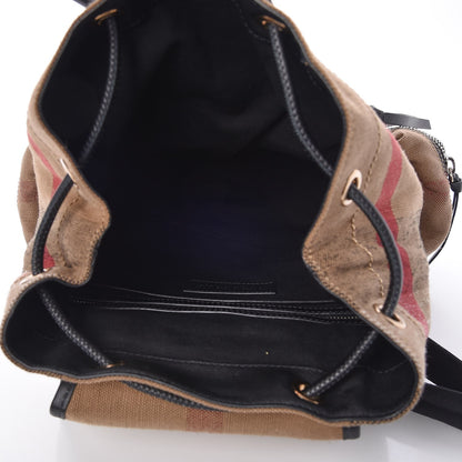 Burberry Canvas Mega Check Medium Rucksack Backpack Black 5 of 8