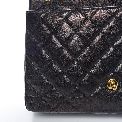 Chanel Caviar Quilted Jumbo Single Flap Black 11 of 27