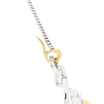 Tiffany Sterling Silver 18K Yellow Gold Heart Snake Chain Necklace 4 of 5
