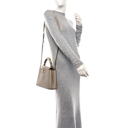 Louis Vuitton Taurillon Snakeskin Capucines BB Galet 3 of 8