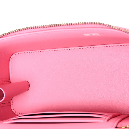 Chanel Lambskin Quilted Metal Twist Small Top Handle Vanity Case With Chain Pink 5 of 10